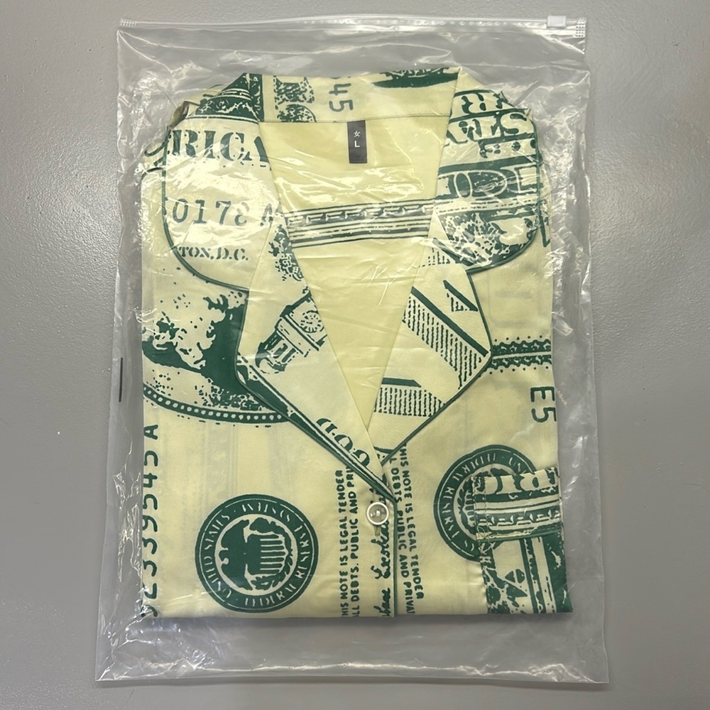 Hipnos and Nicte Limited Edition Money Million Dollar Pajamas Pant Set PJ’s - L - Picture 4 of 5